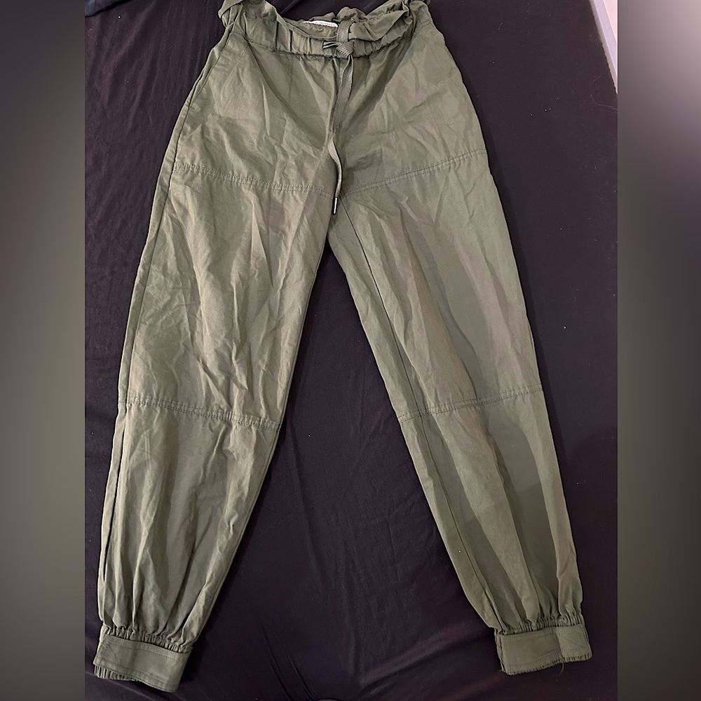 Urban Outfitters Army Green Drawstring Parachute Pants